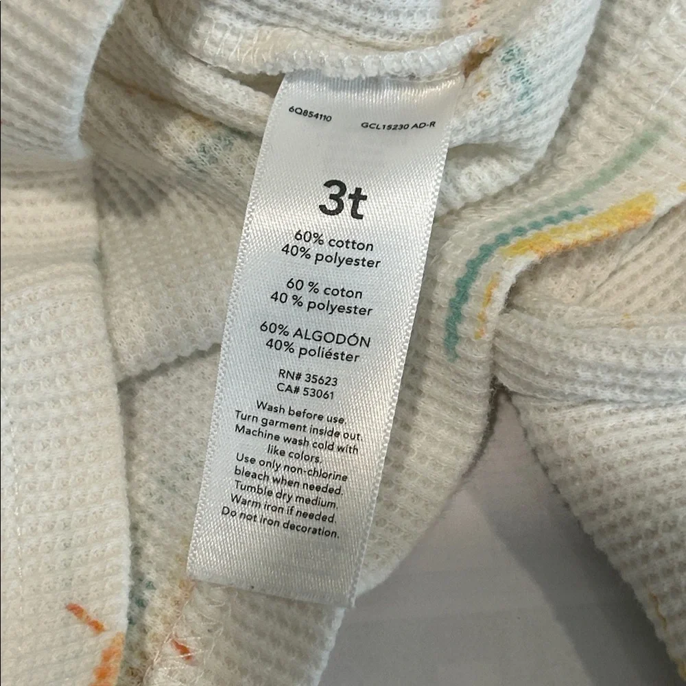 Carter's White and Yellow Kids Pajama Set